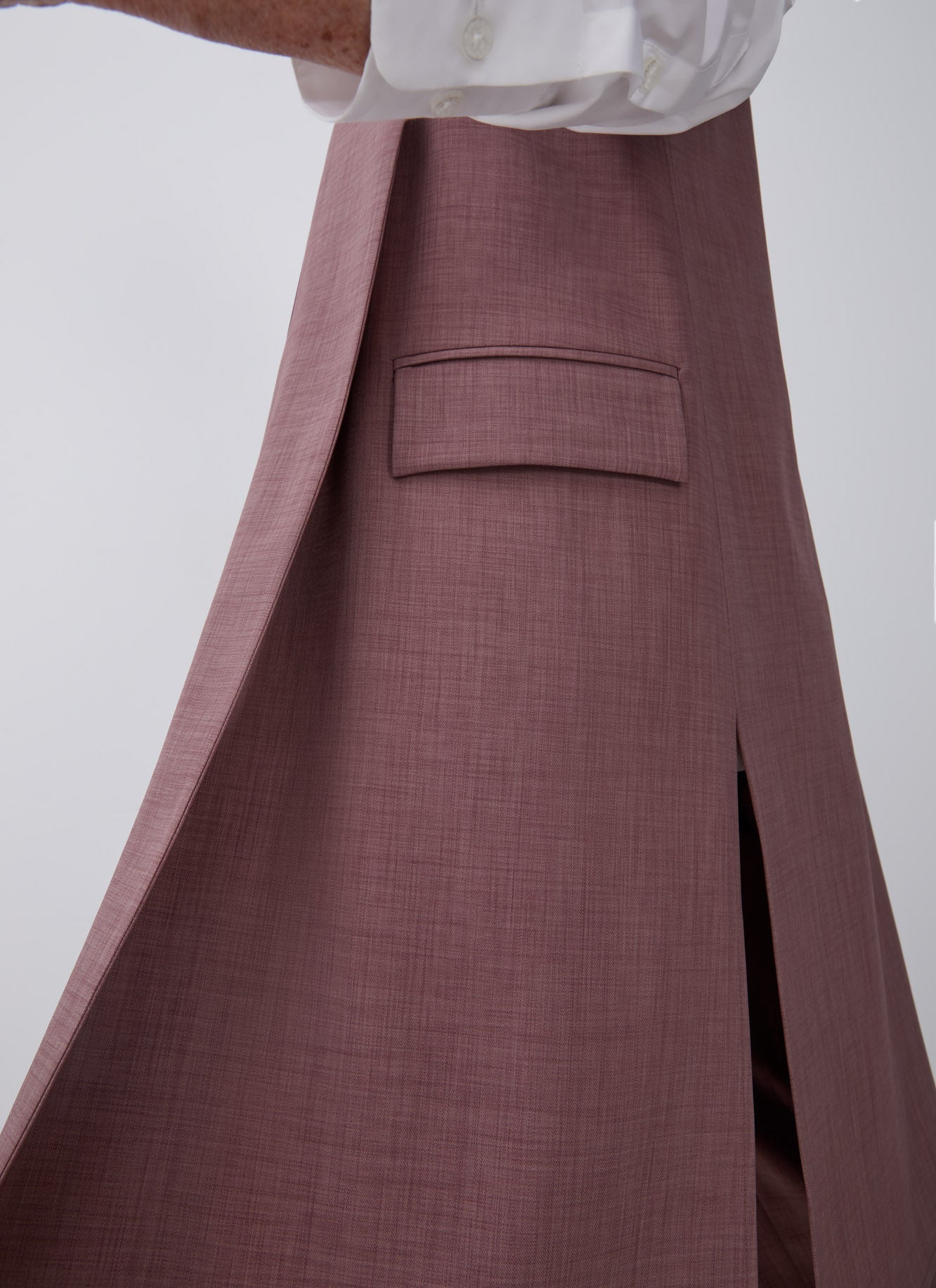 Pink Long Waistcoat With Notched Lapels