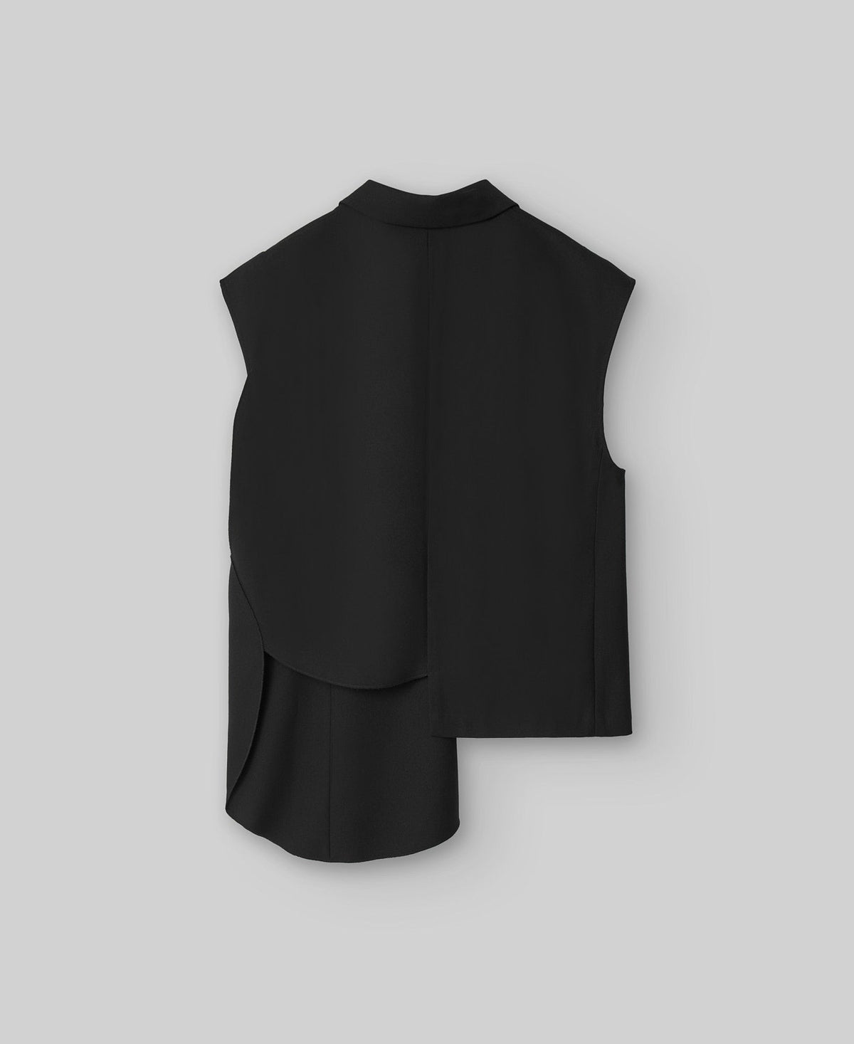Black asymmetrical vest woman in black
