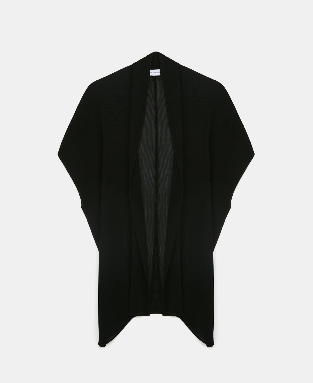 Black Wrap-Around Crinkle Jacket