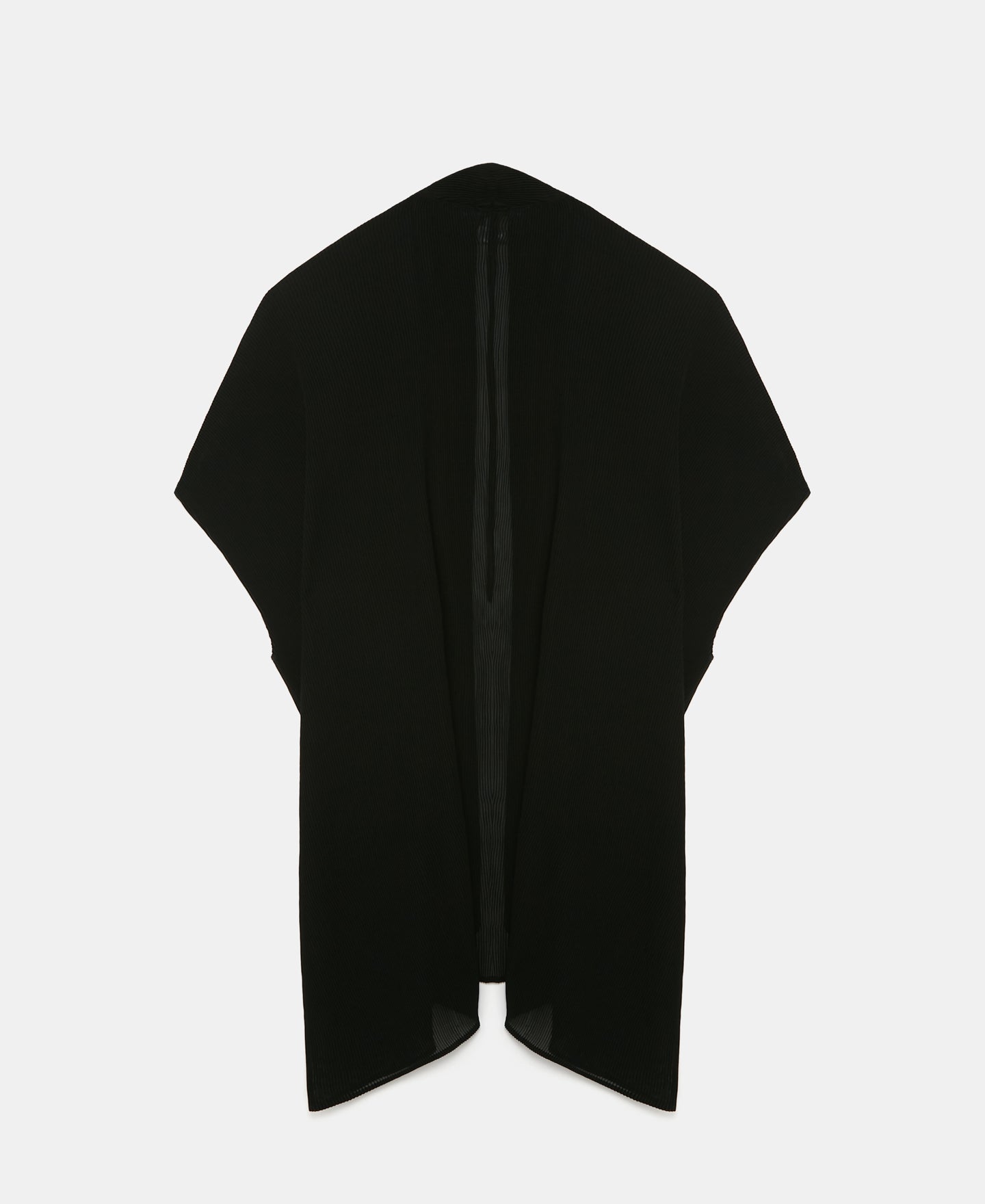 Black Wrap-Around Crinkle Jacket
