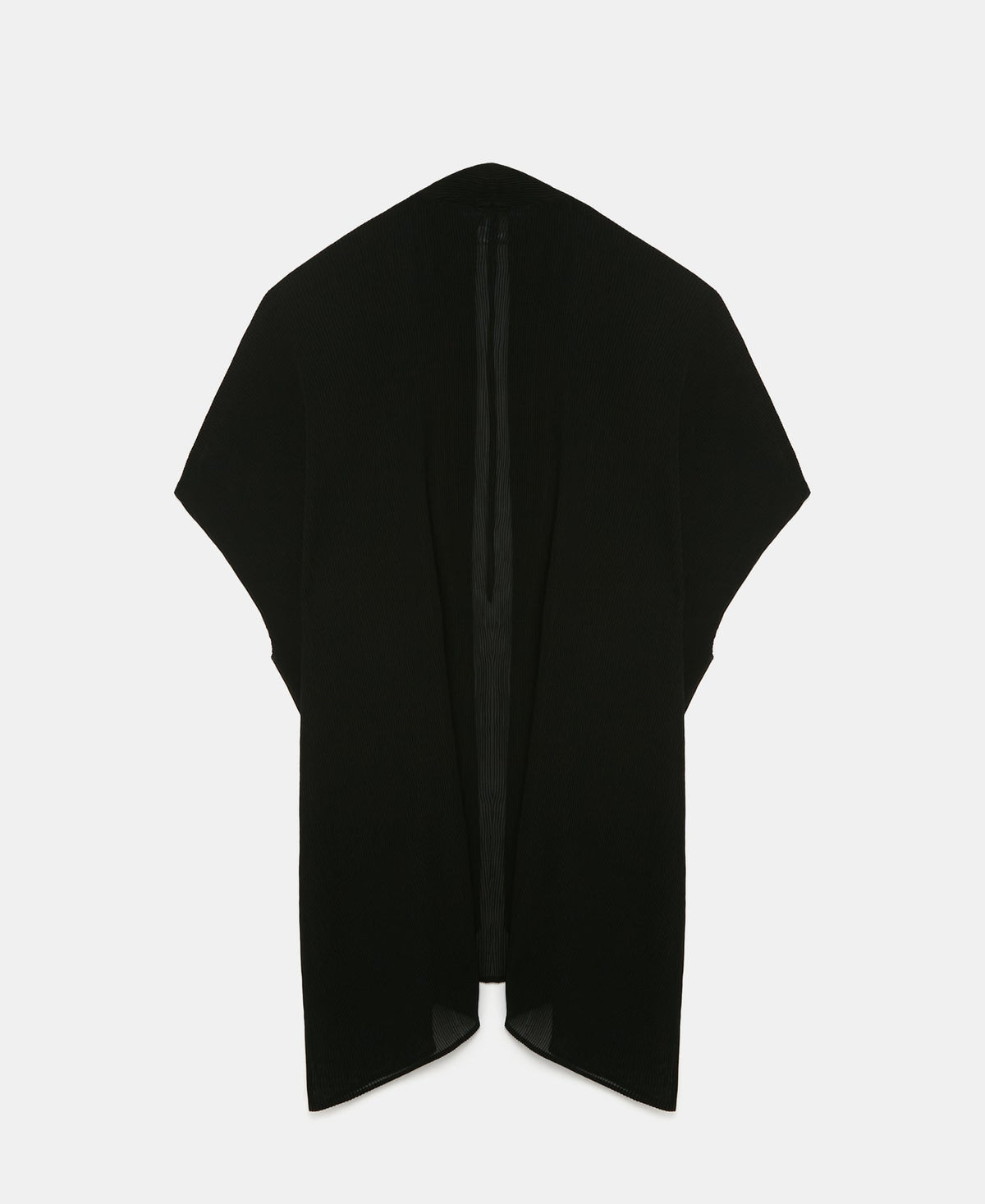 Black Wrap-Around Crinkle Jacket