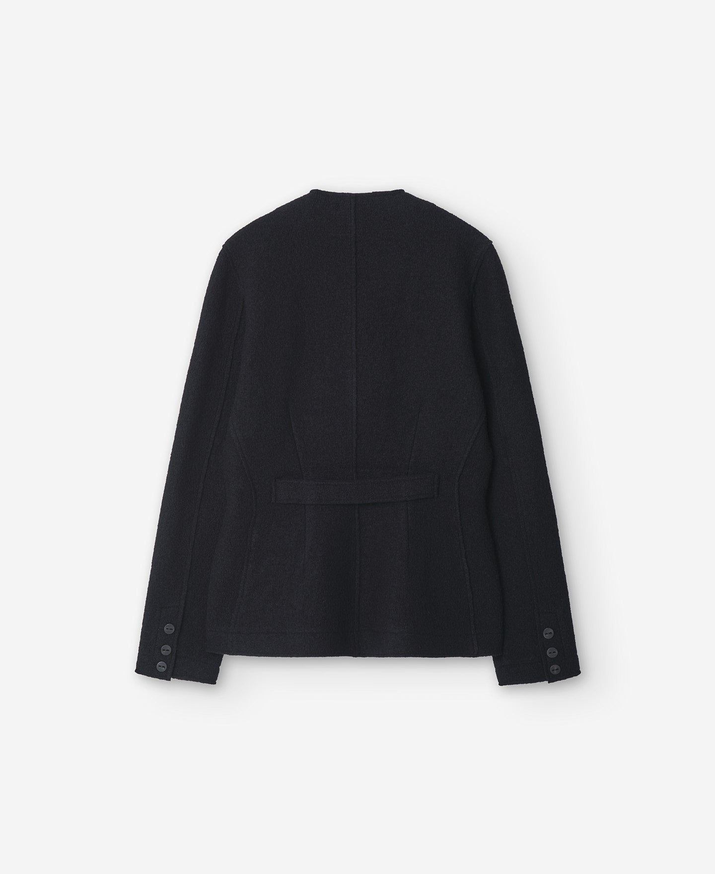 Black Short Merino Wool Jacket For Women