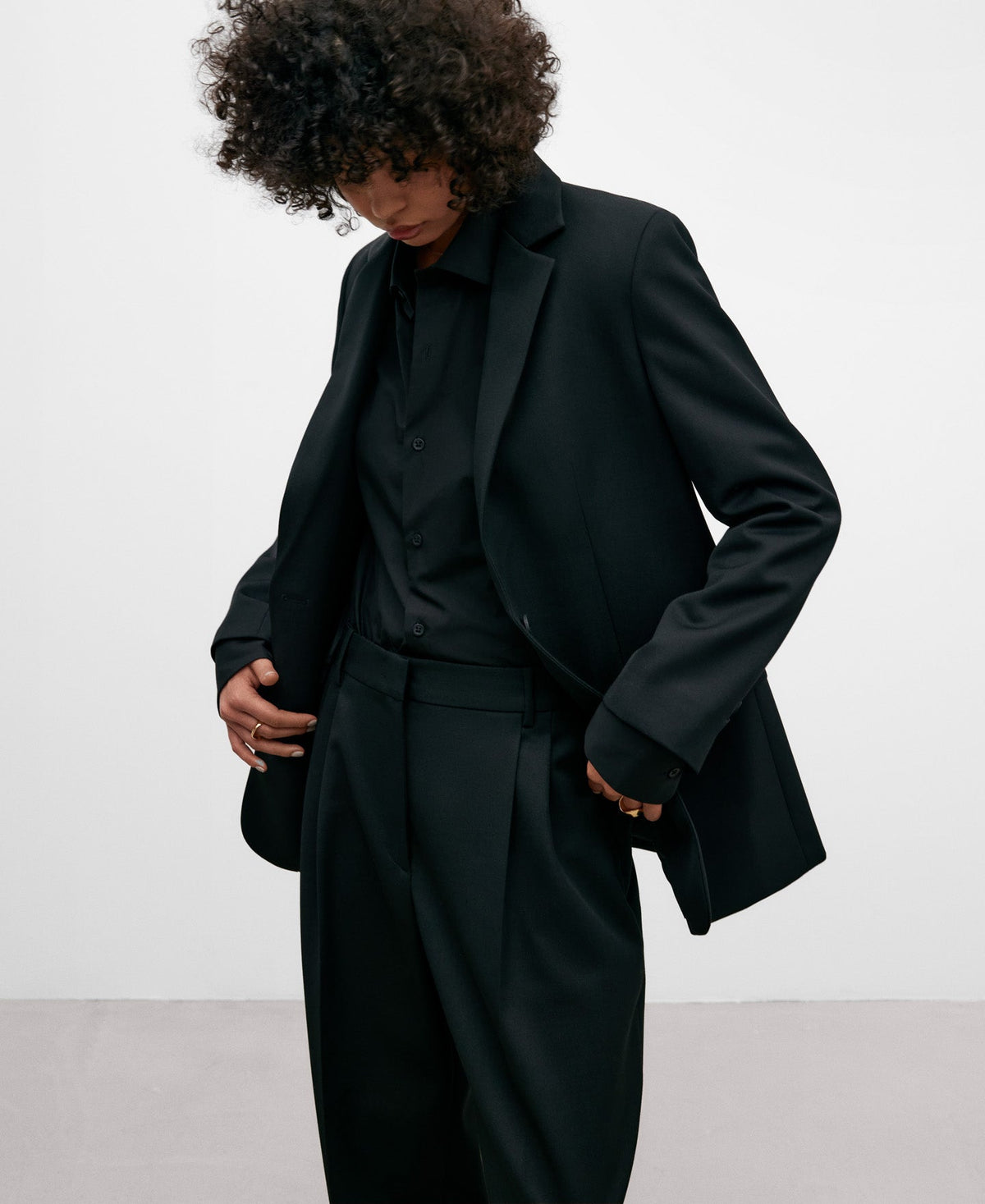 Black Tailored Blazer For Women