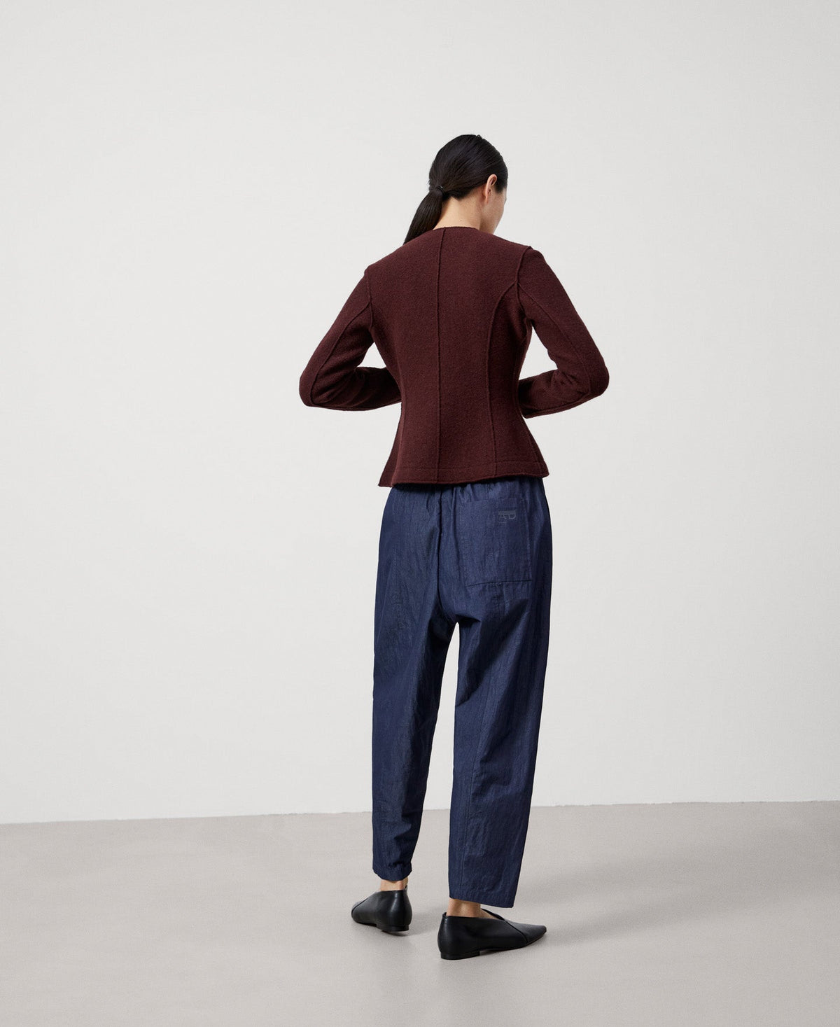 Maroon Merino Wool Jacket