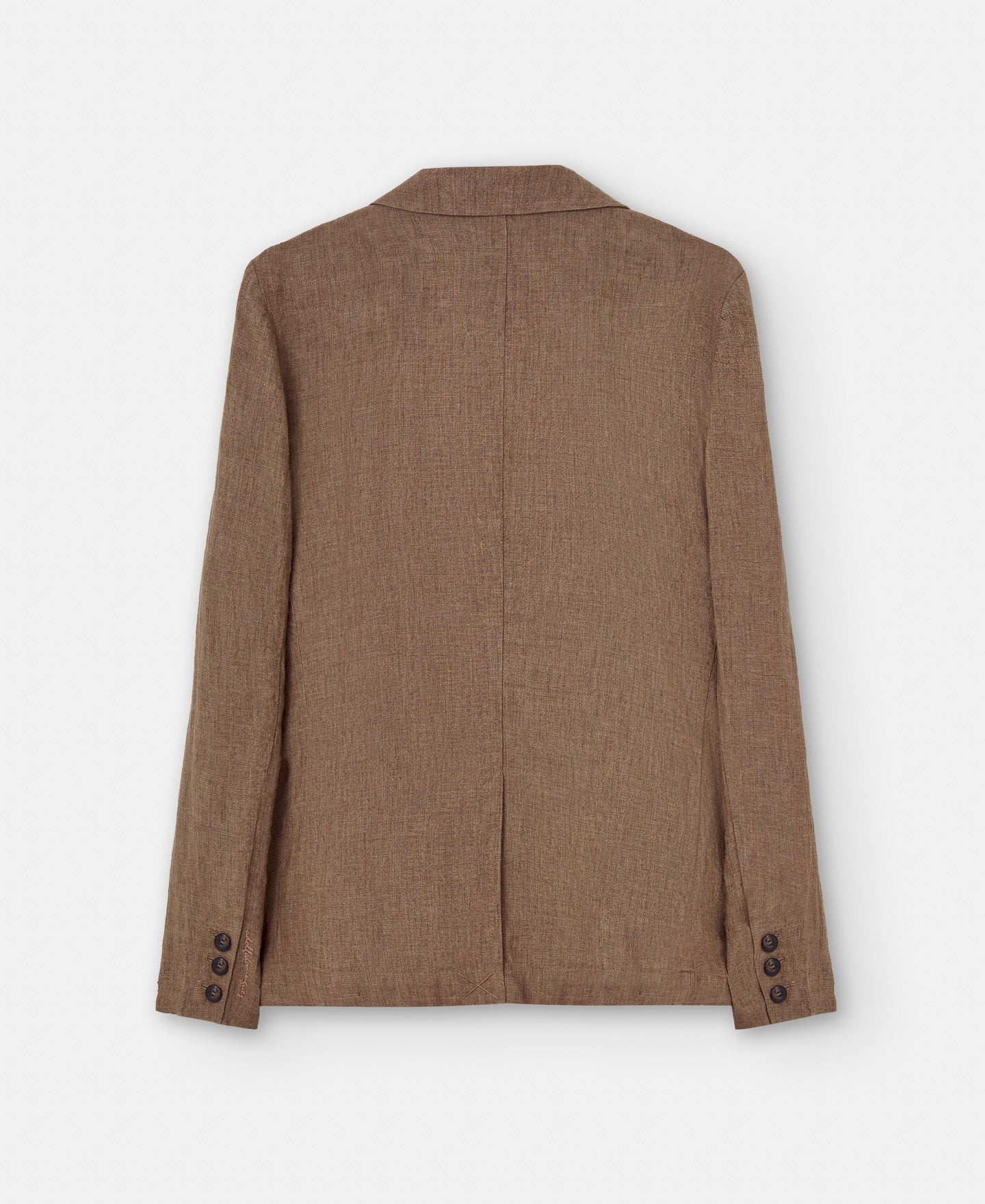 Tobacco Brown Unstructured Linen Blazer