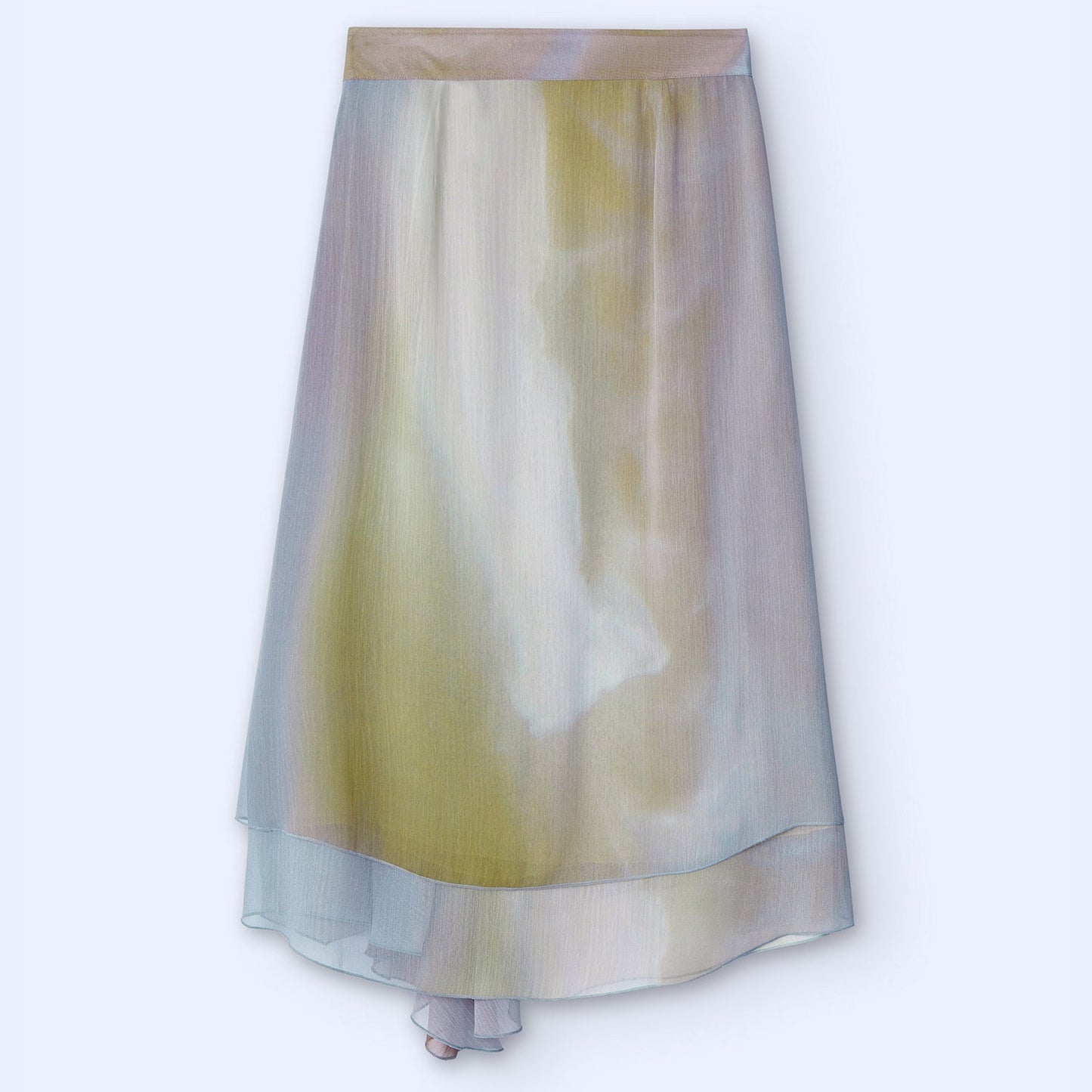 Blue Print Double Layer Skirt