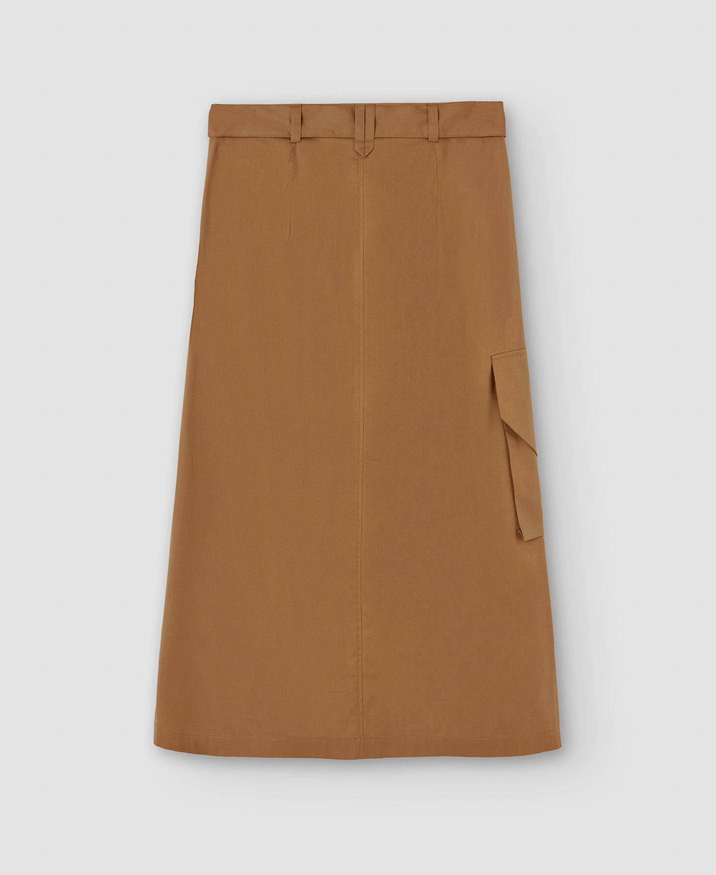 Camel Cargo Midi Skirt