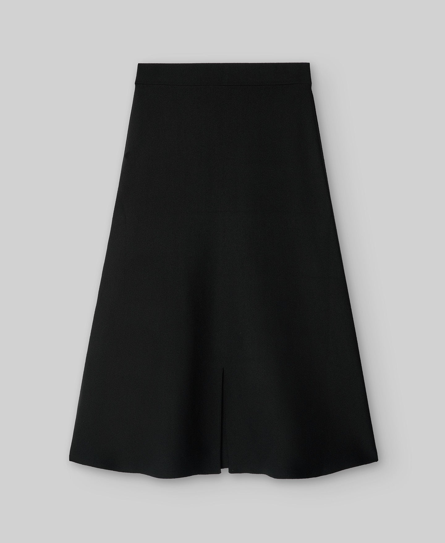 Flared nylon skirt woman in black