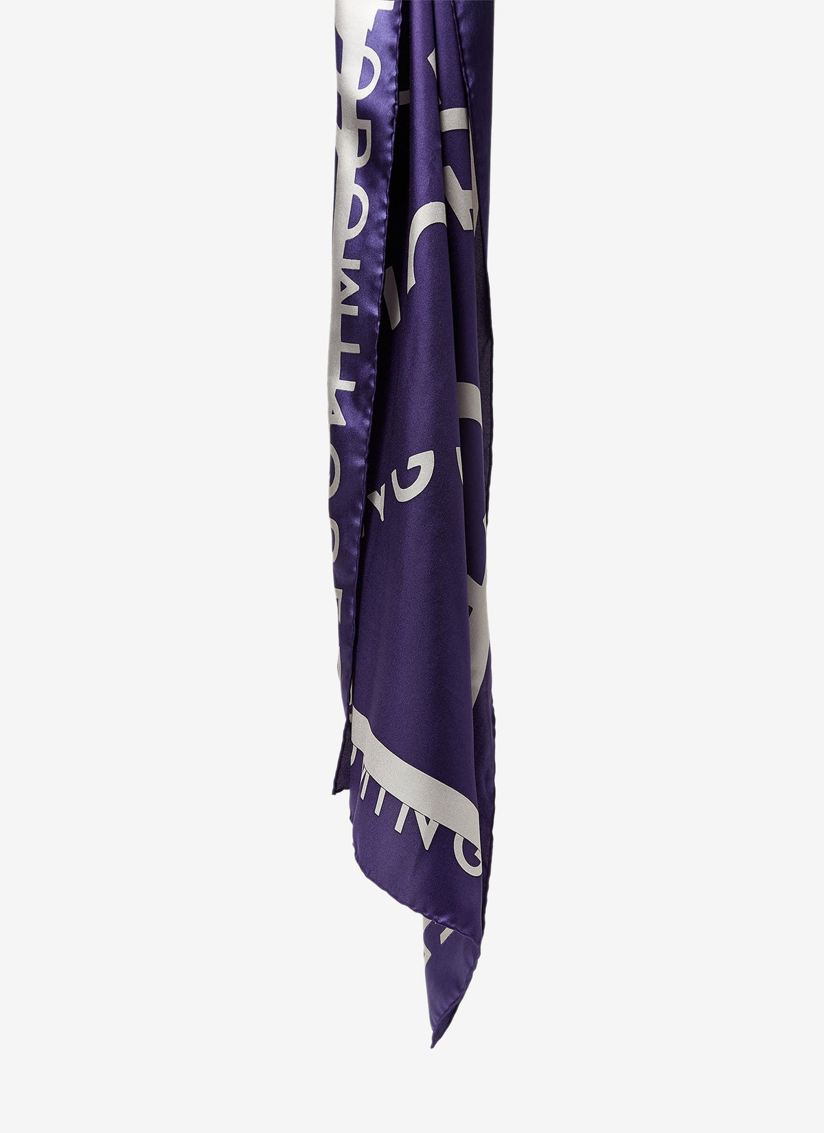 Navy Blue Silk Neckerchief With Logo And Frame