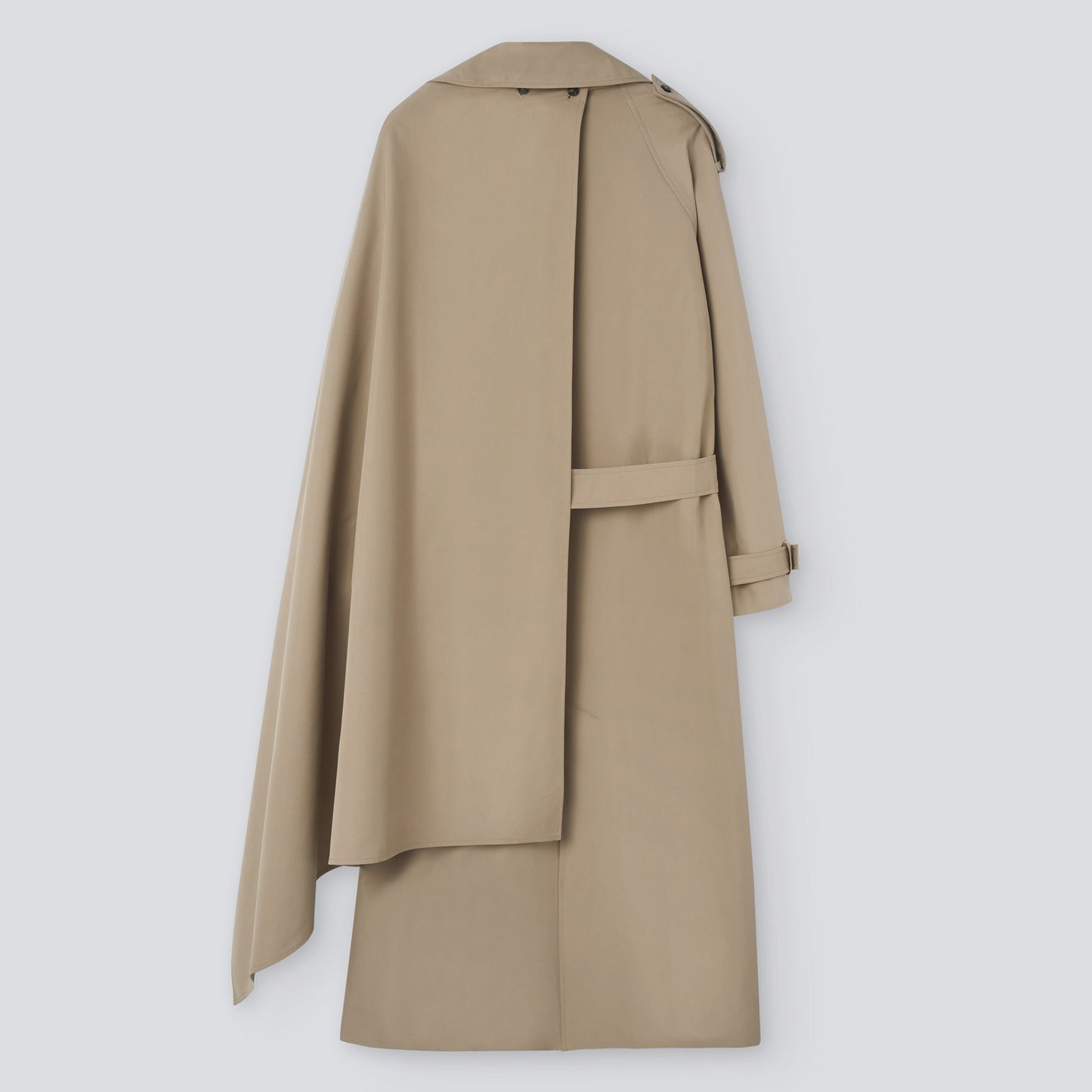 Natural Long Cotton Fabric Trench Coat