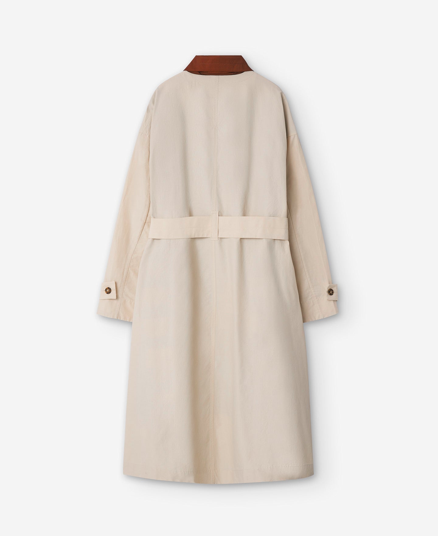 Long Double Knit Trench Coat Woman