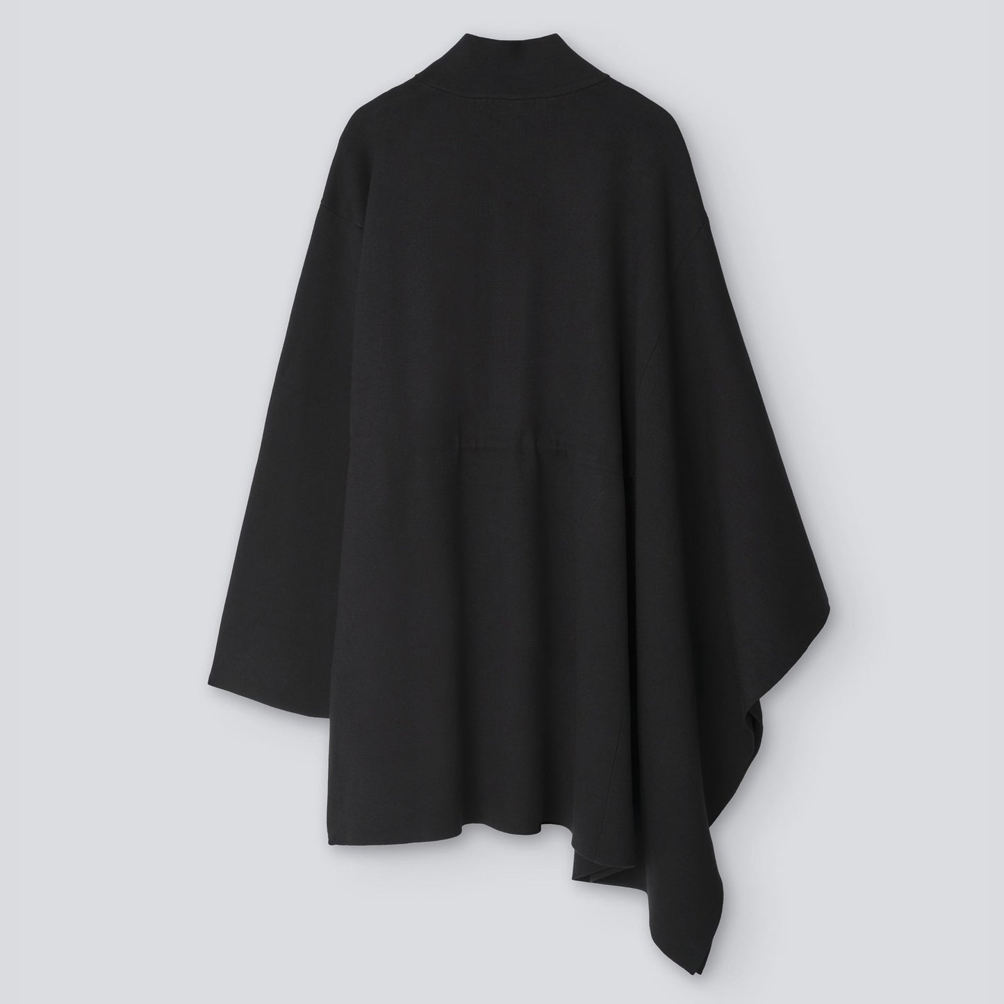 Black Double-Fronted Knit Coat