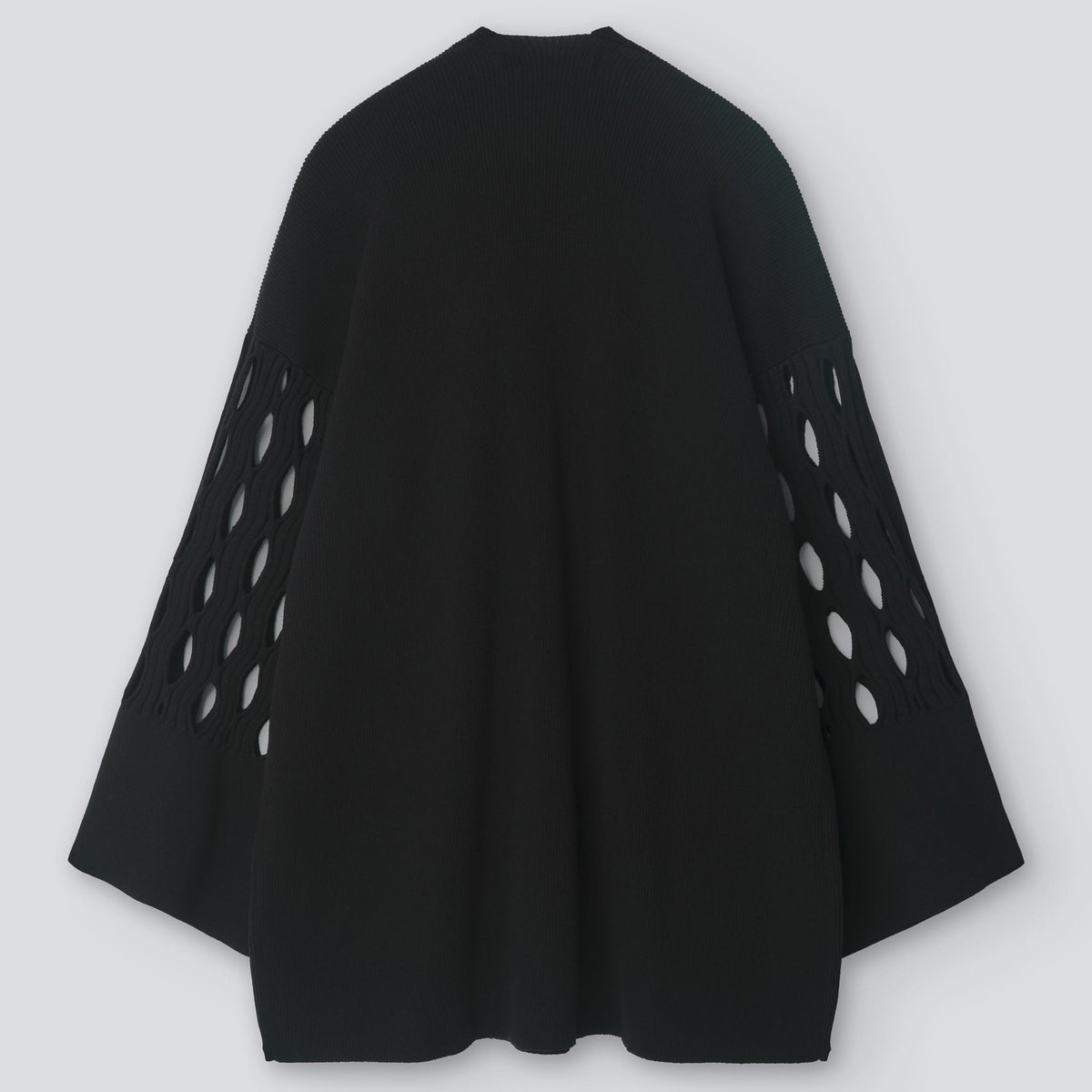 Black Kimono Jacket Intarsia