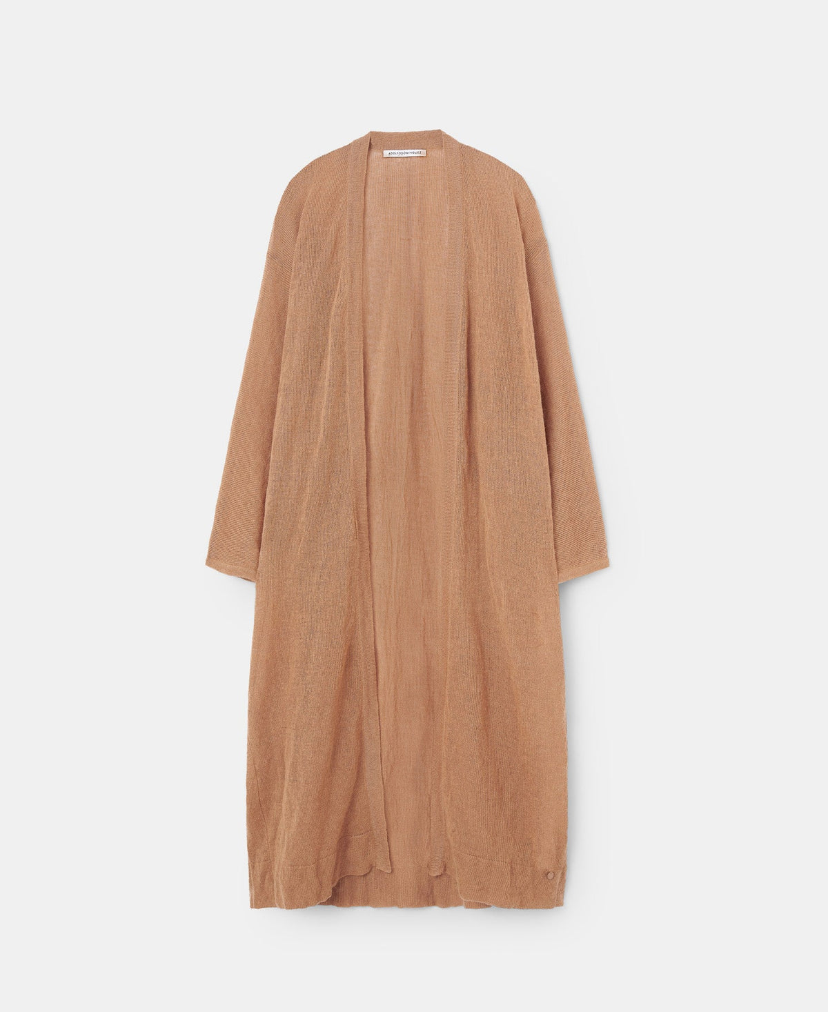 Camel Merino And Alpaca Long Cardigan