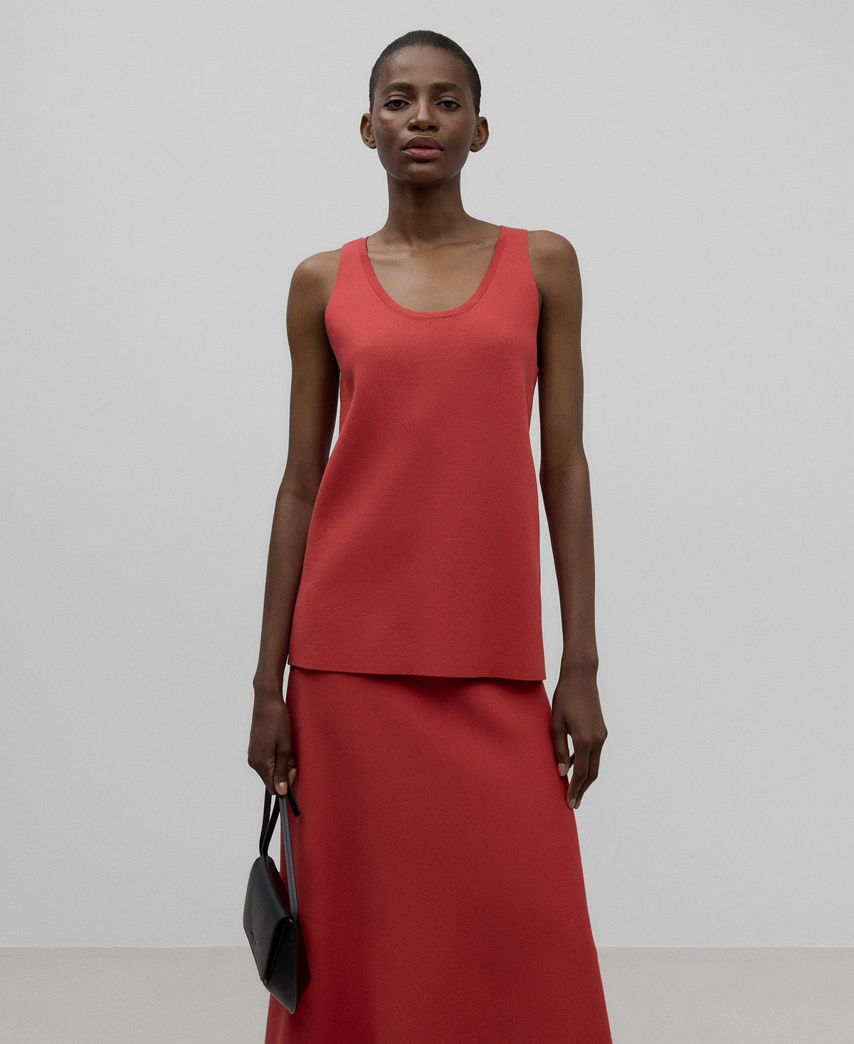 Sleeveless Knit Top in Rose and Mist