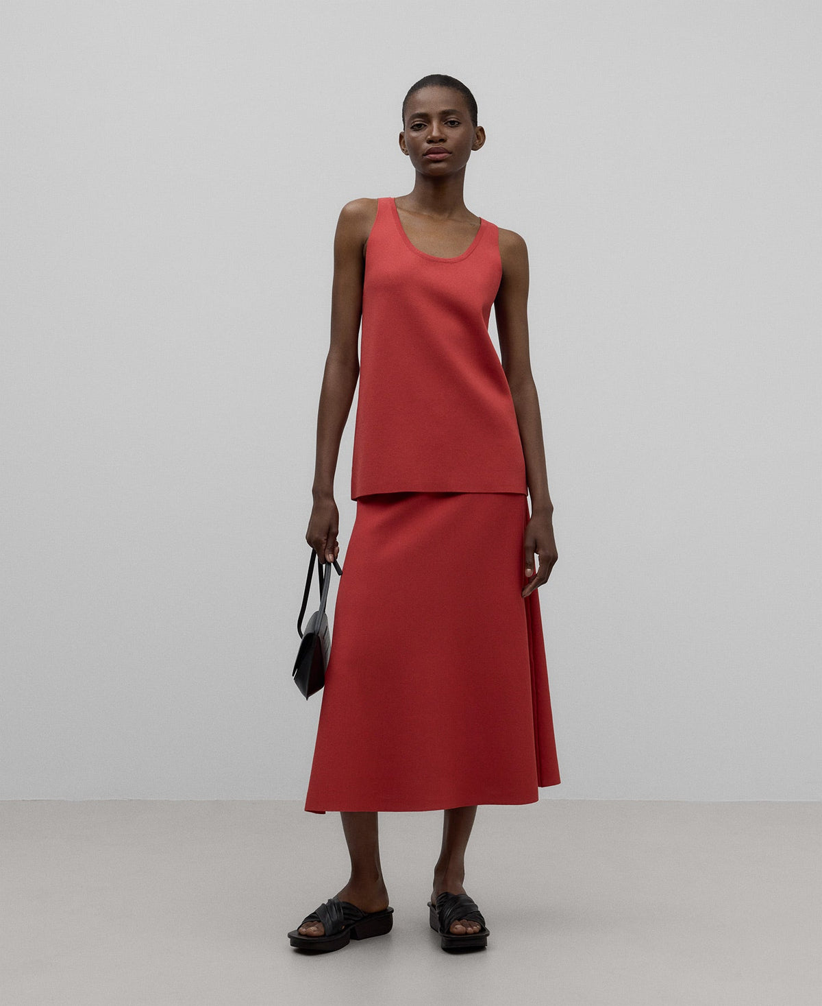 Sleeveless Knit Top in Rose and Mist