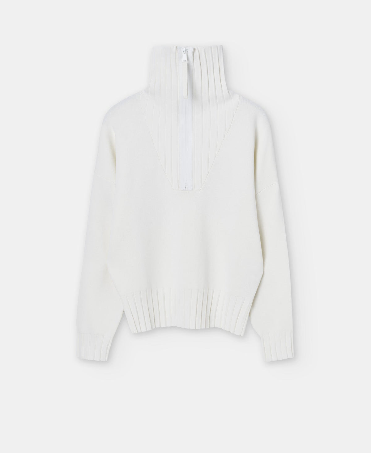 Ecru Viscose And Recycled Nylon Sweater
