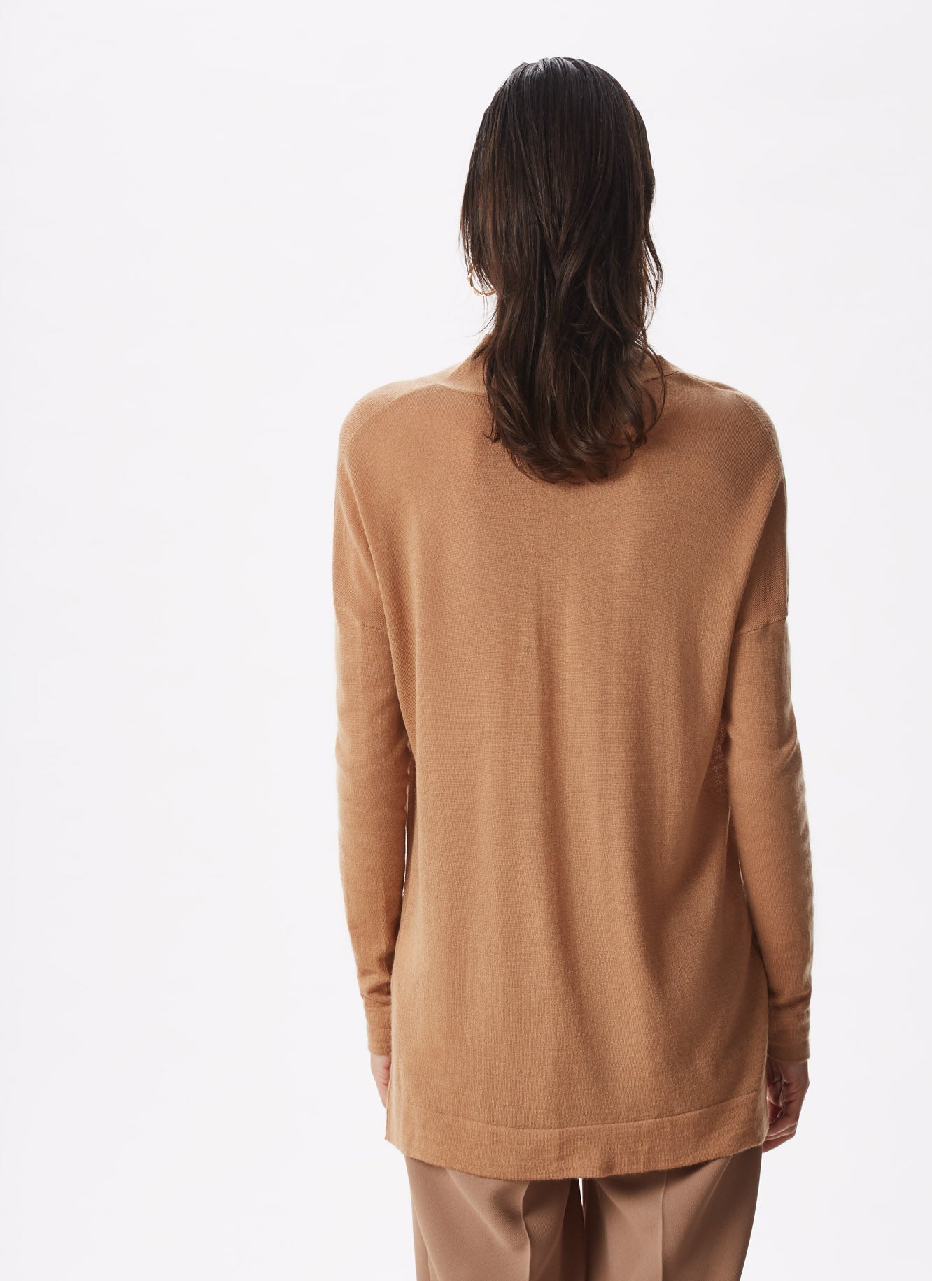 Camel Merino Wool Wide Sweater
