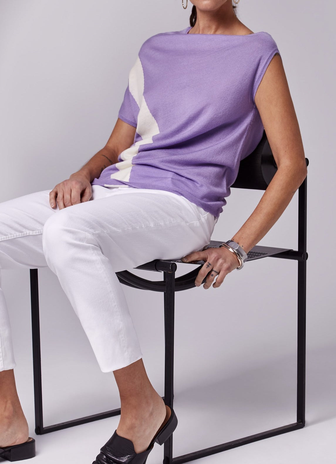 Assymmetric Neckline Sweater