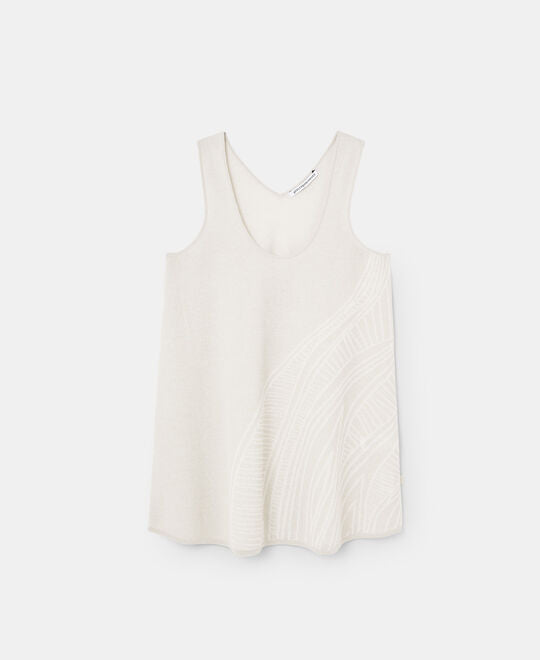 Stone/Ecru Top Arena In Jacquard Linen