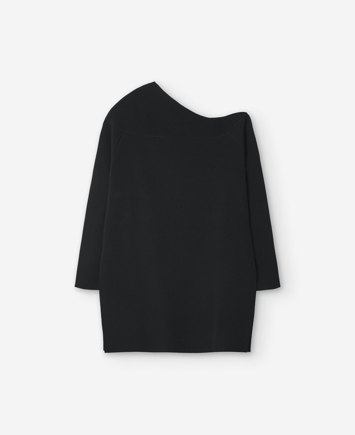 Asymmetric Neckline Long Sweater Woman