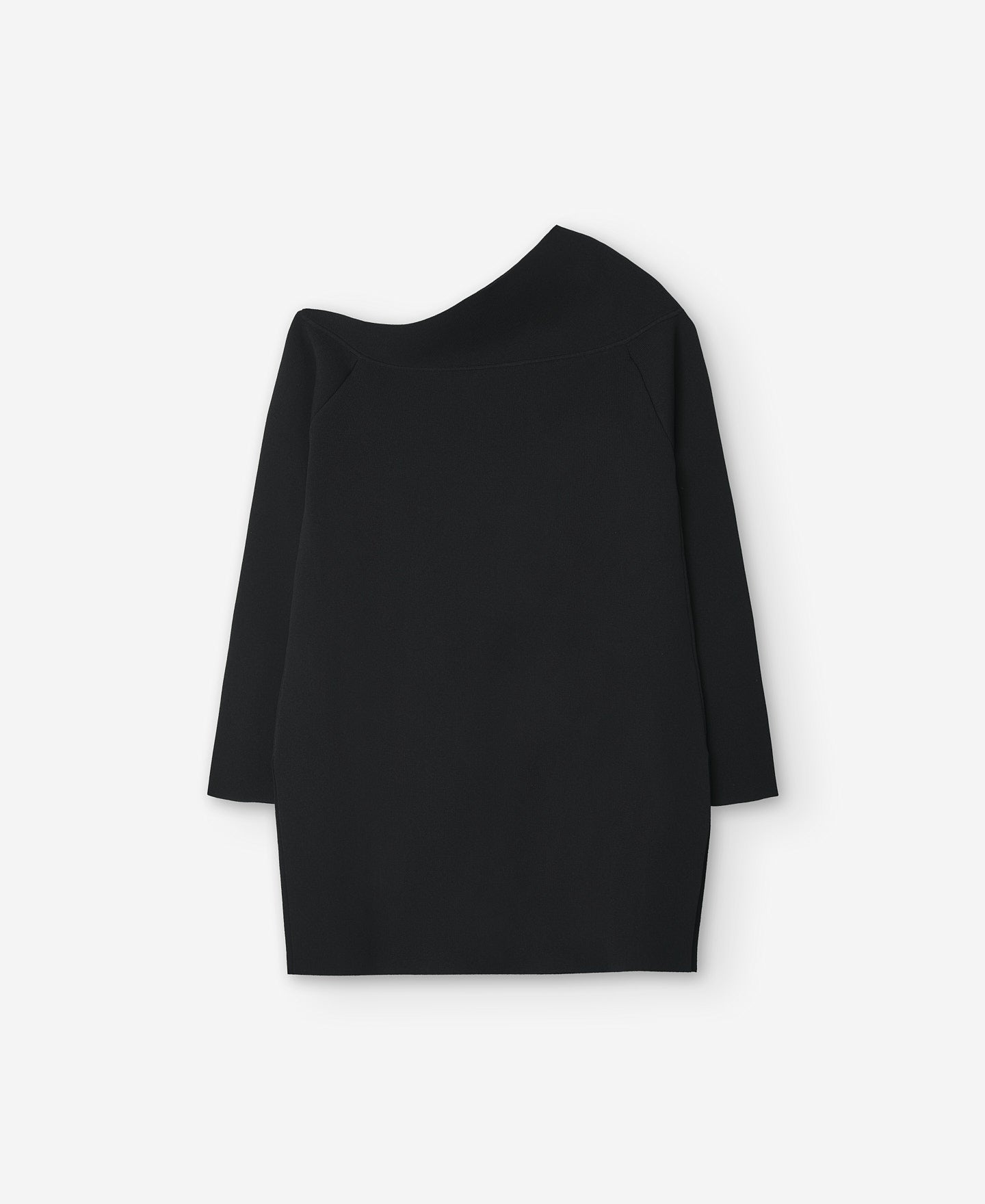 Asymmetric Neckline Long Sweater Woman