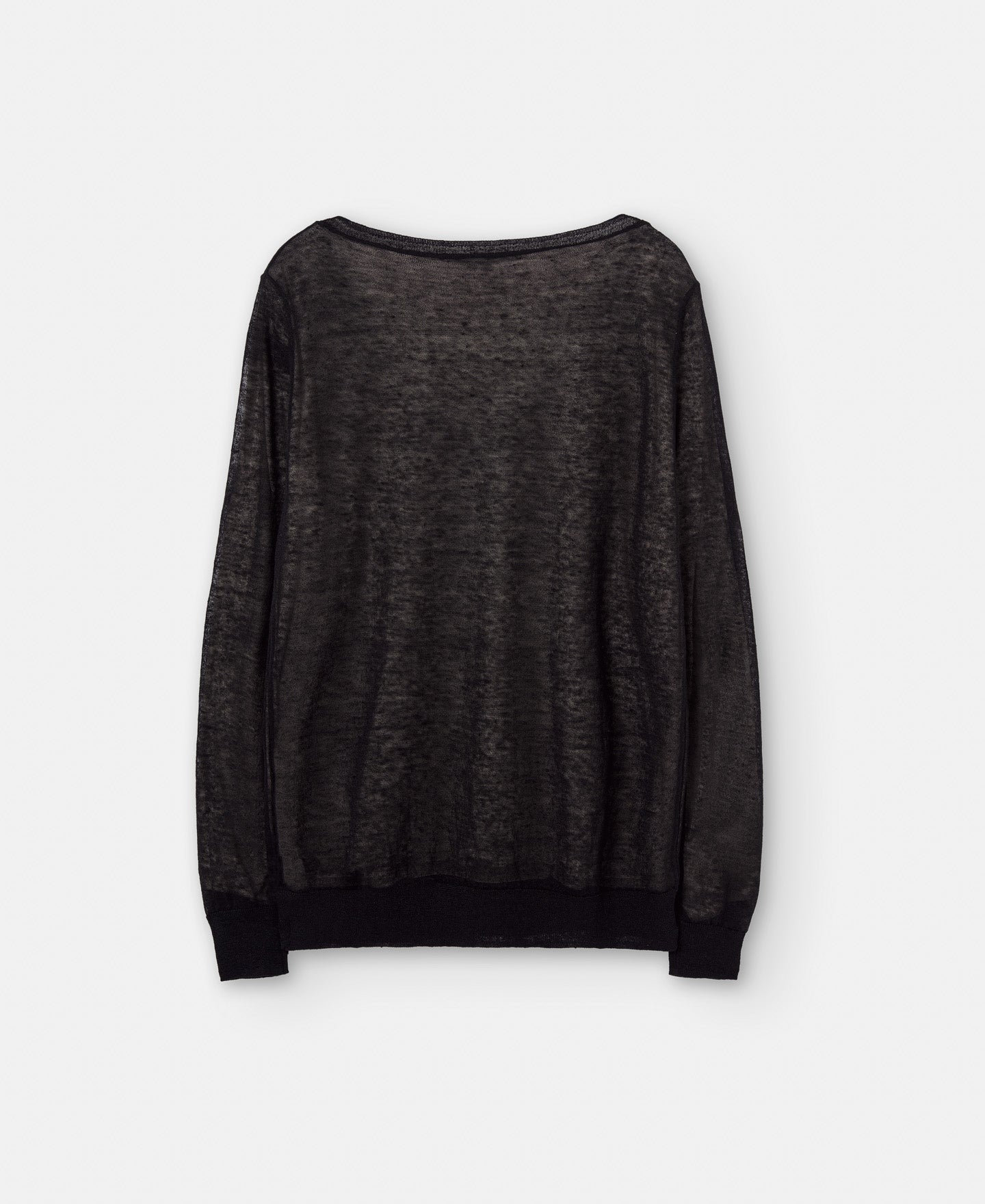 Black Fine Linen Sweater