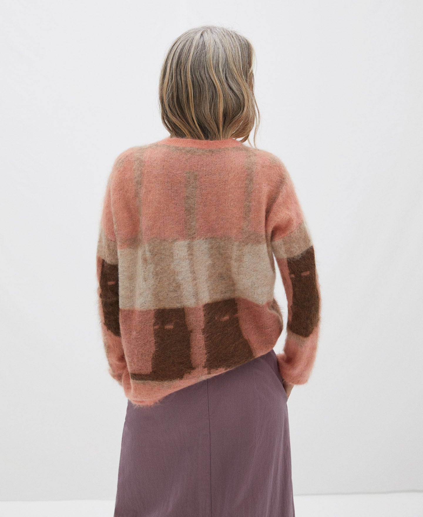 Pink Carded Mohair Sweater