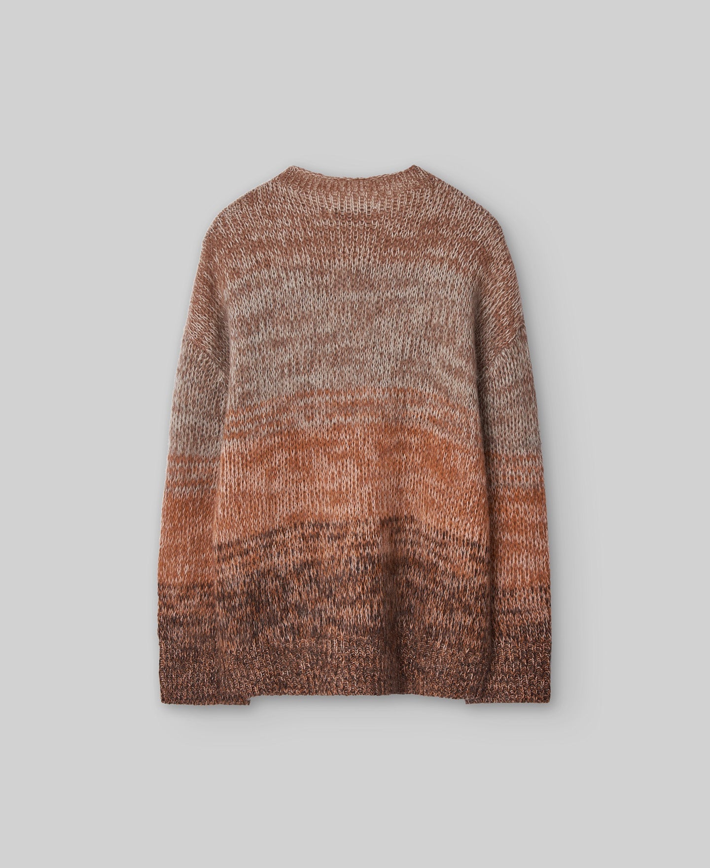 Gradient knit sweater woman in multicolor