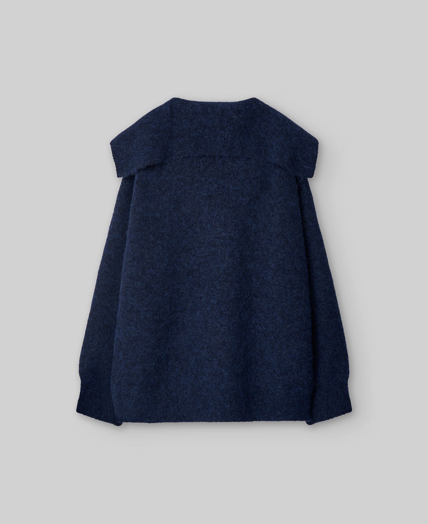 Merino wool perkins neck sweater woman in blue