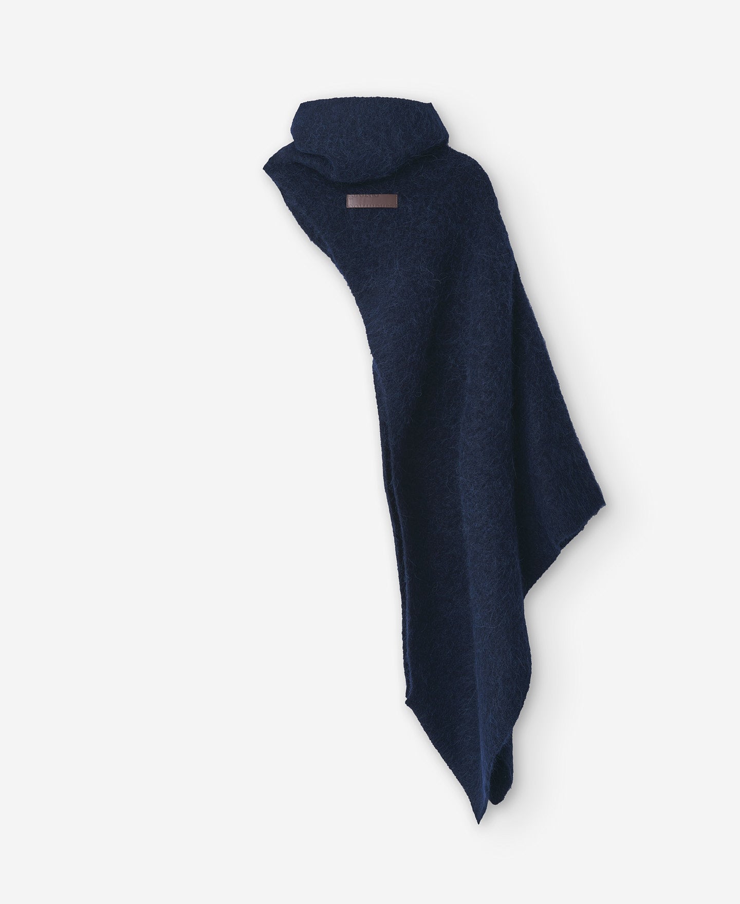 Collared Scarf In Alpaca Fabric