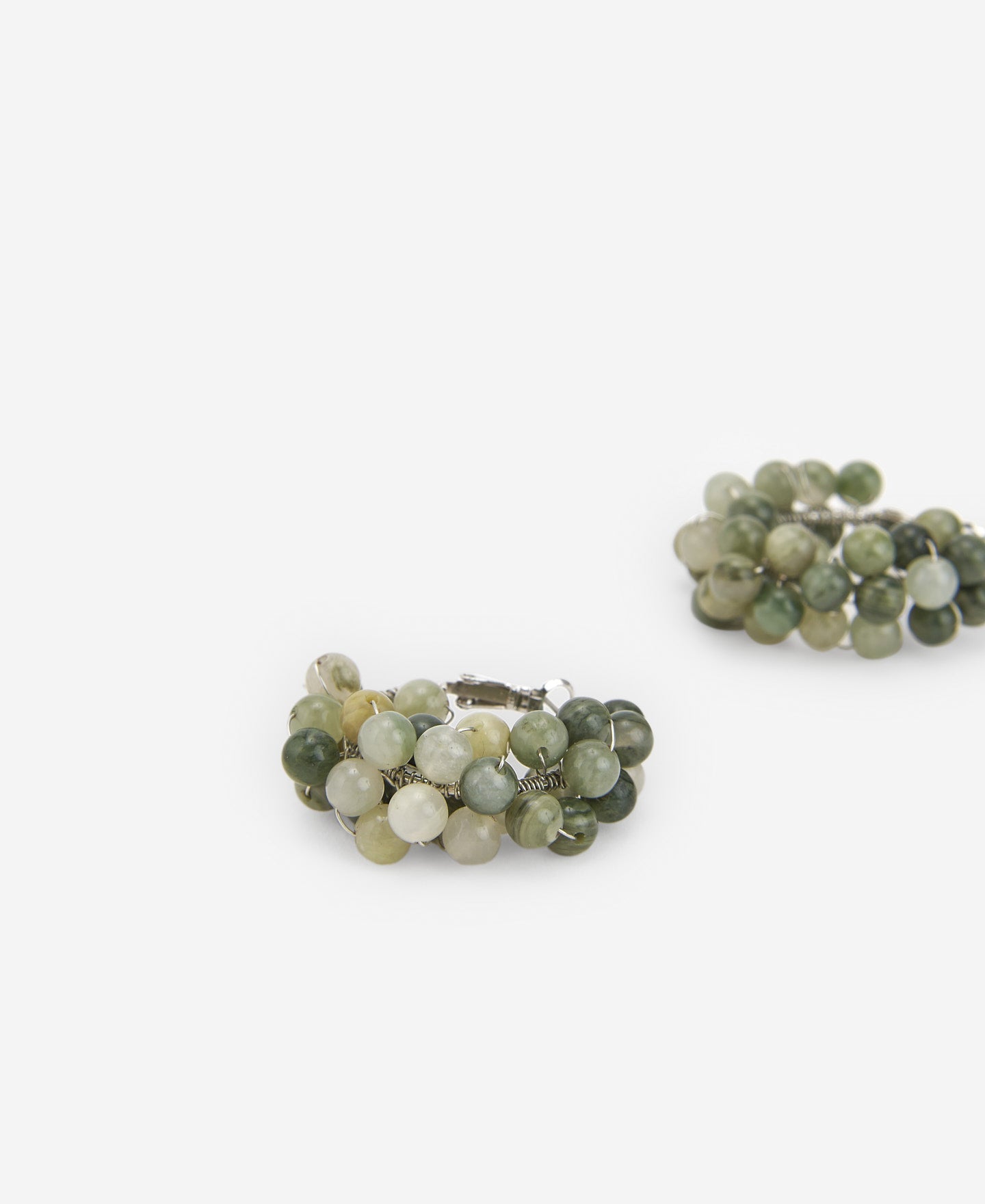 Green Natural Stone Earrings