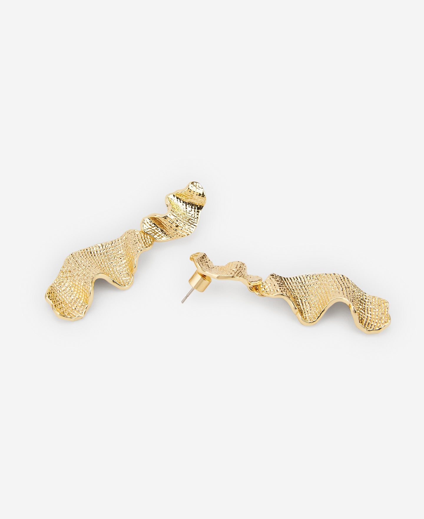 Gold Earrings In Organic Shape