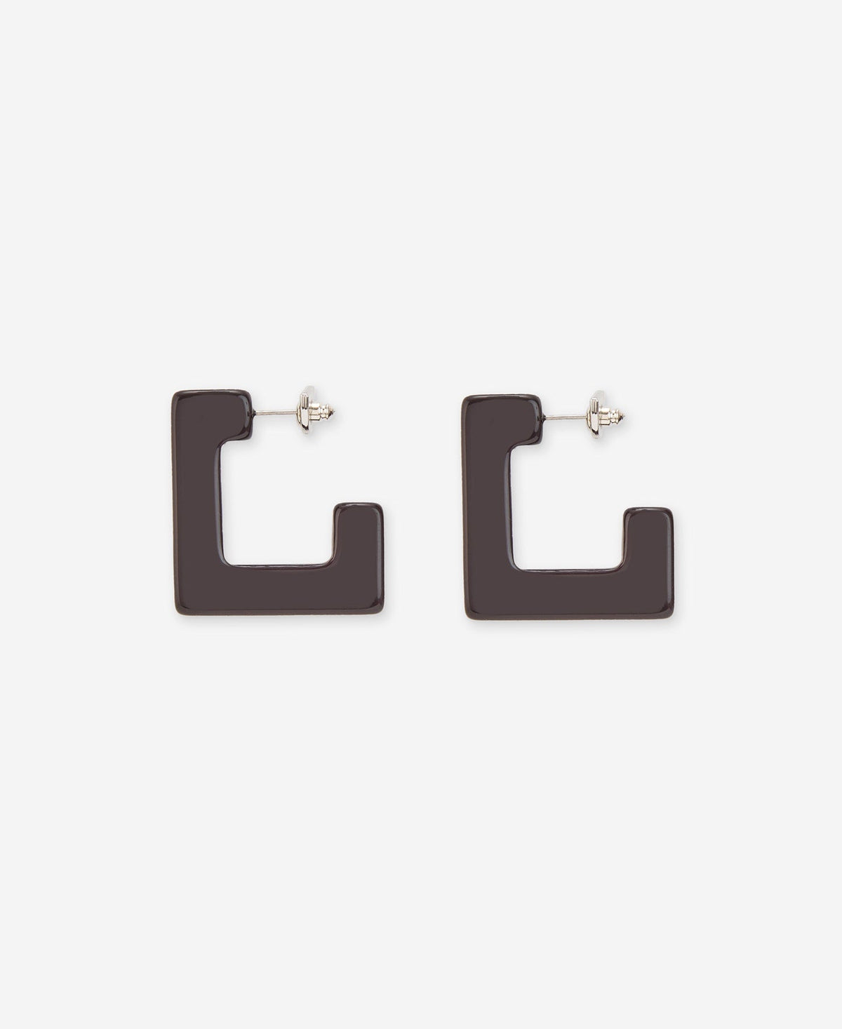 Maroon/Brown Two-Coloured Square Earring For Women