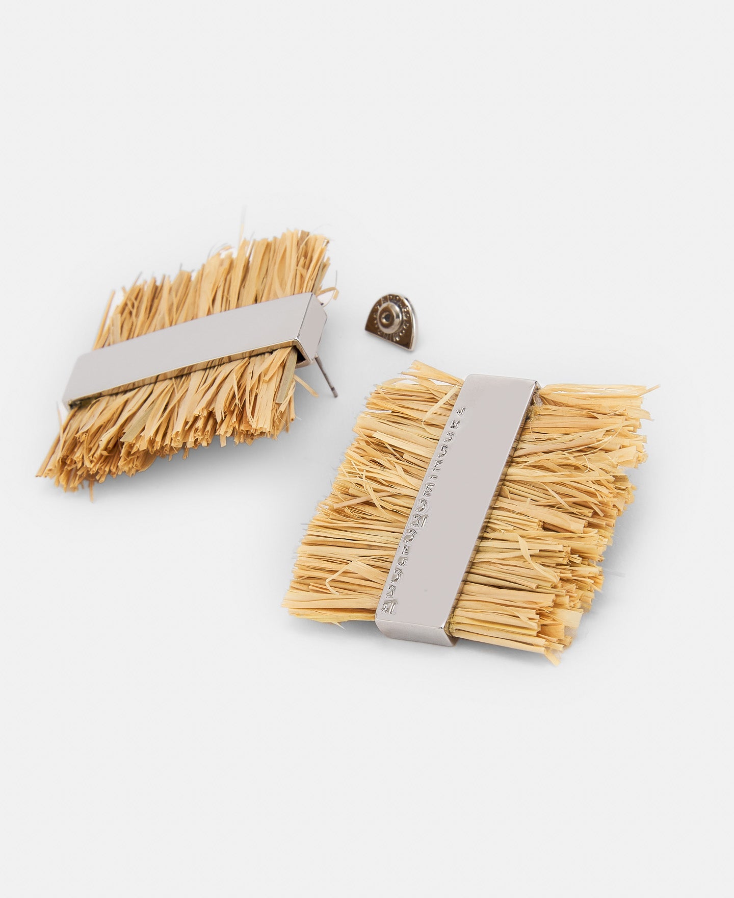 Gold Paper And Metal Earrings