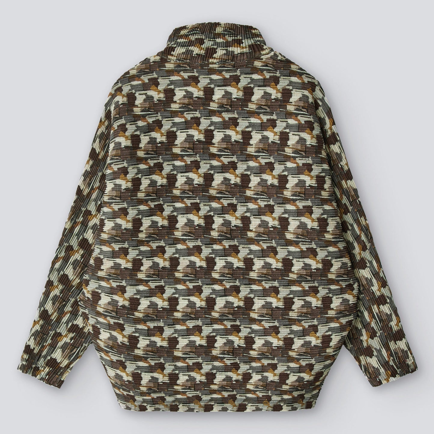 Brown Print Crinkle Printed Sweatshirt