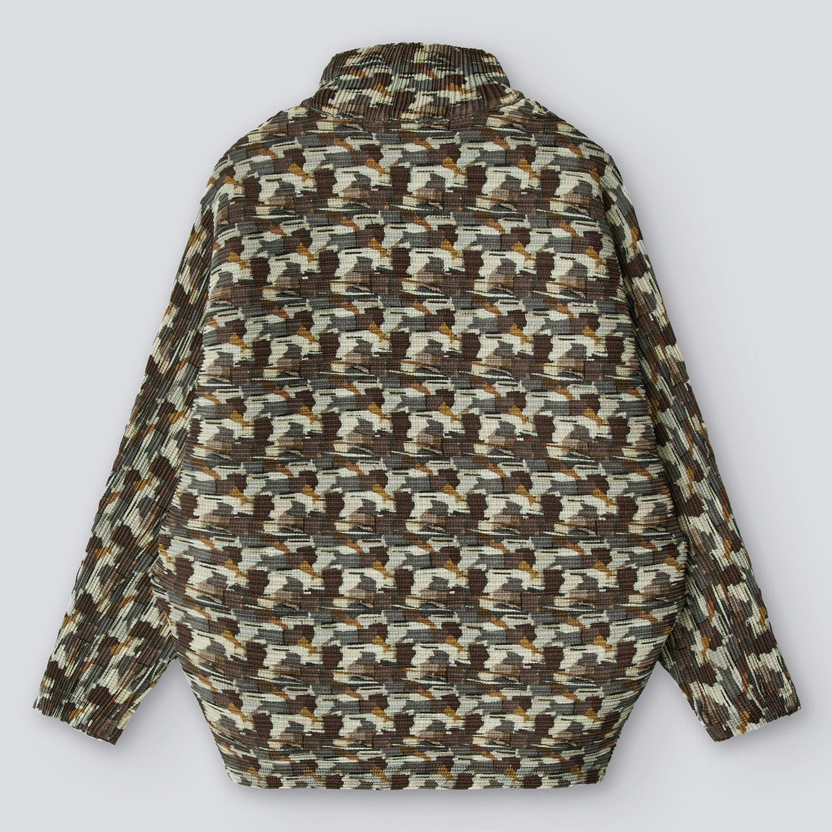 Brown Print Crinkle Printed Sweatshirt