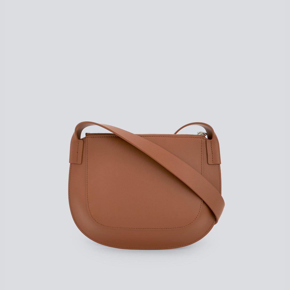 Dark Buff Black Leather Crossbody