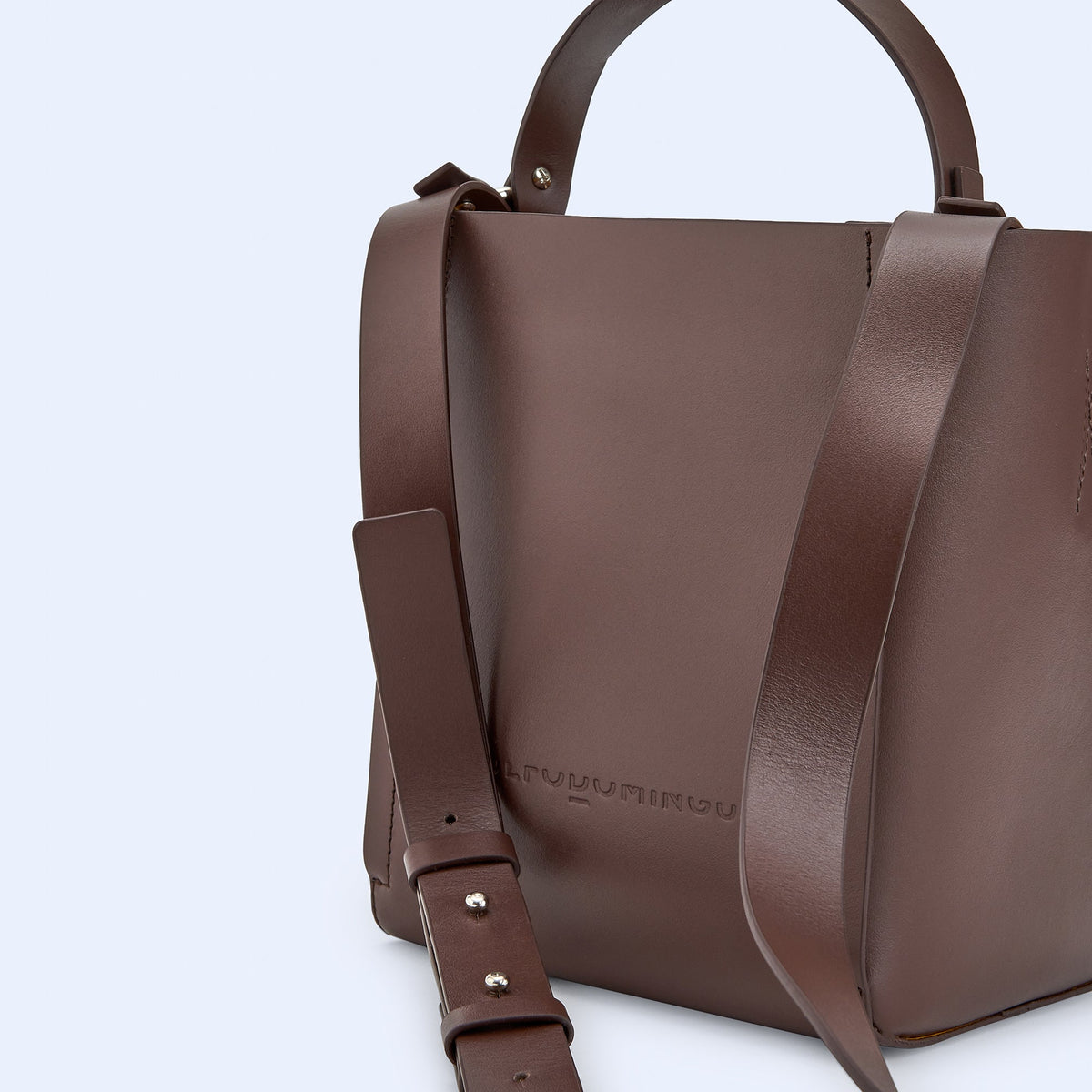 Brown Spanish Leather Bucket Bag
