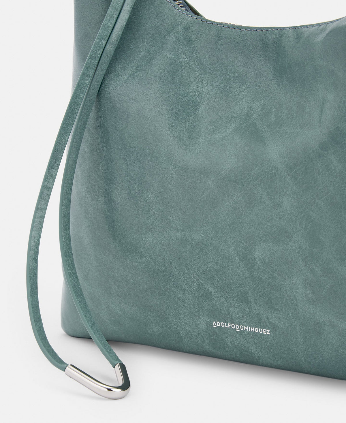 Light Green Responsible Tanned Leather Mini Hobo