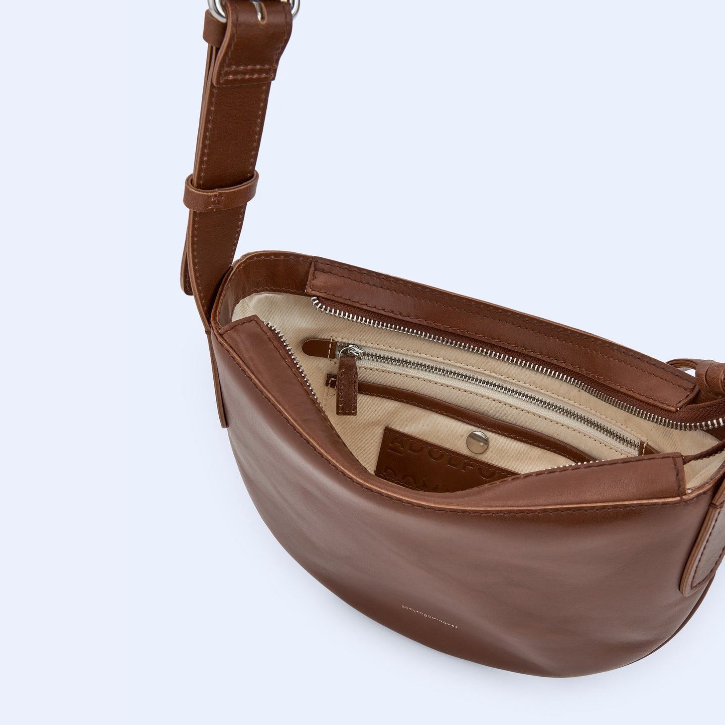 Buff Medium Leather Hobo Bag