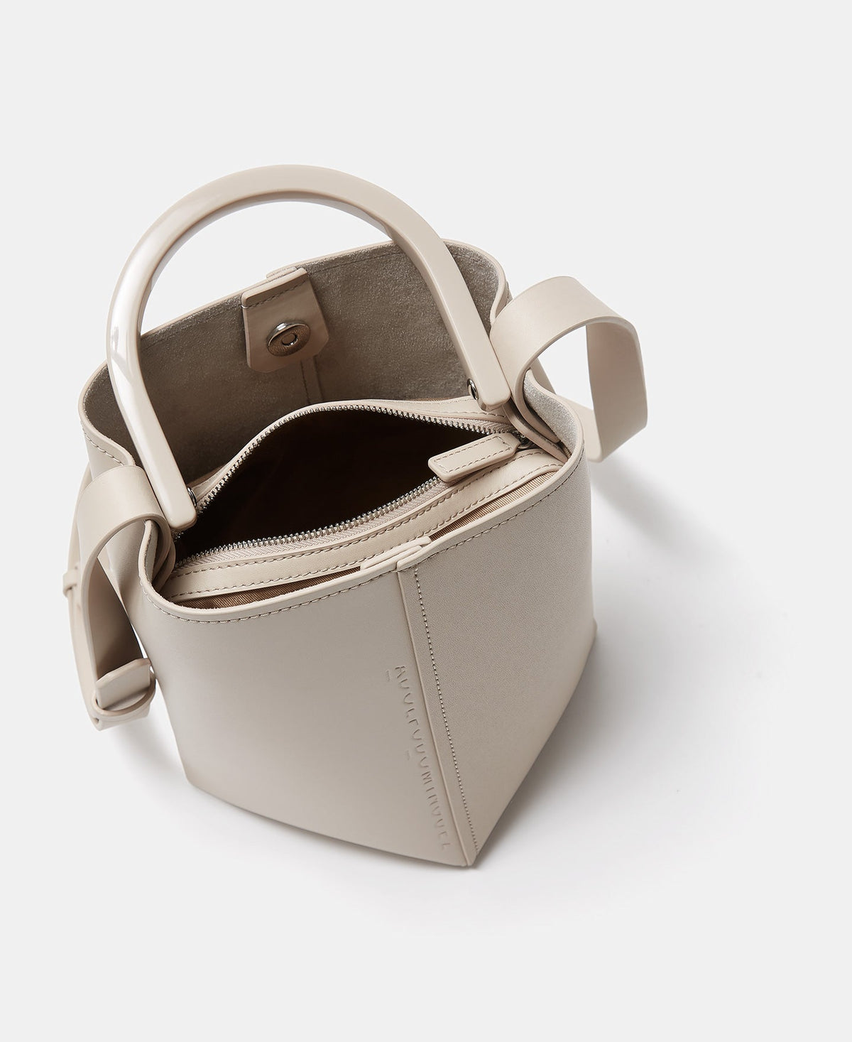 Beige Vachetta Leather Bucket Bag