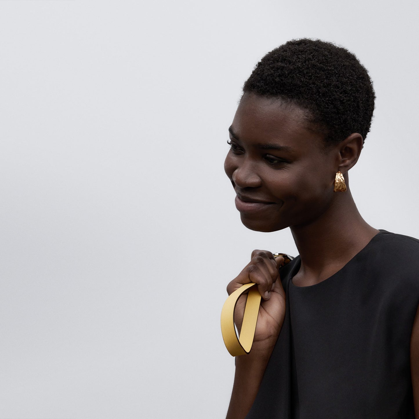 Yellow Braided Leather Crossbody