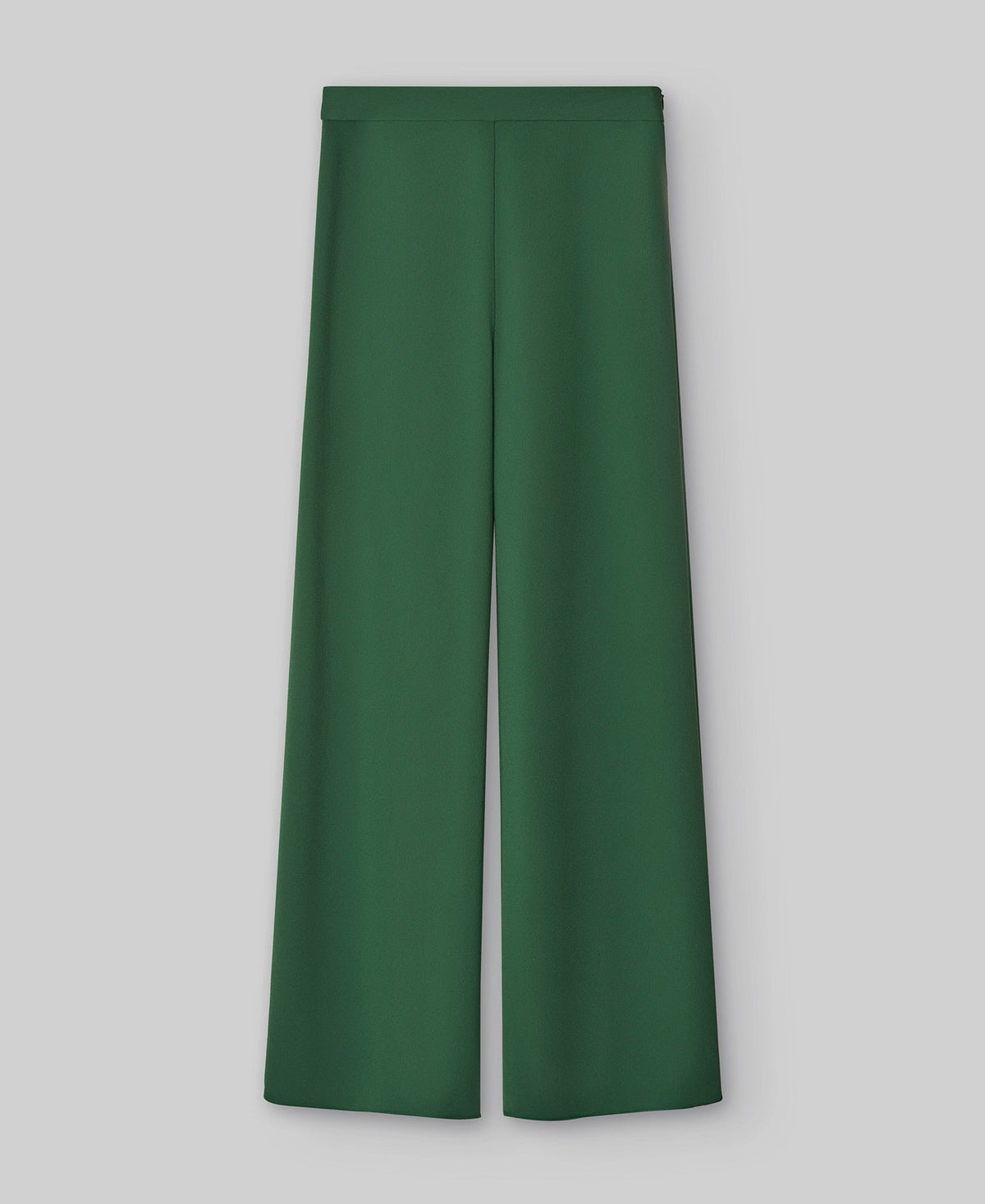 Green wide leg trousers woman in green