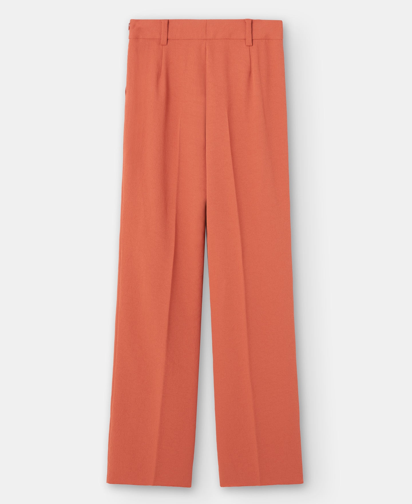 Orange Straight Trousers With Darts