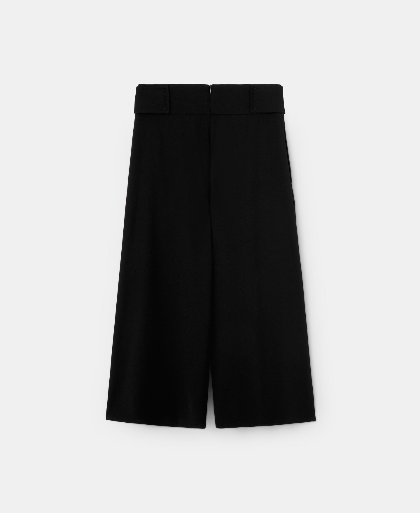 Black Wide Trousers With Button Detail