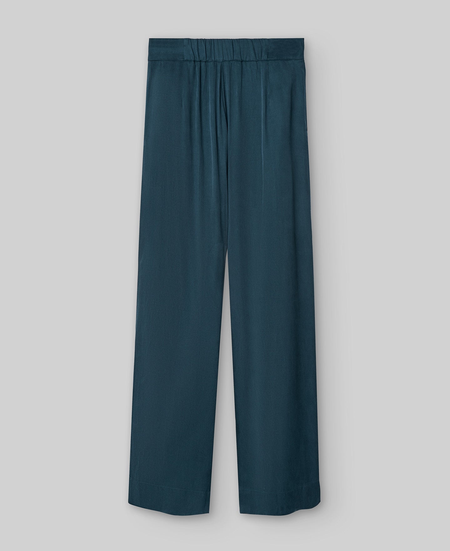 Blue pleated trousers woman in petrol blue