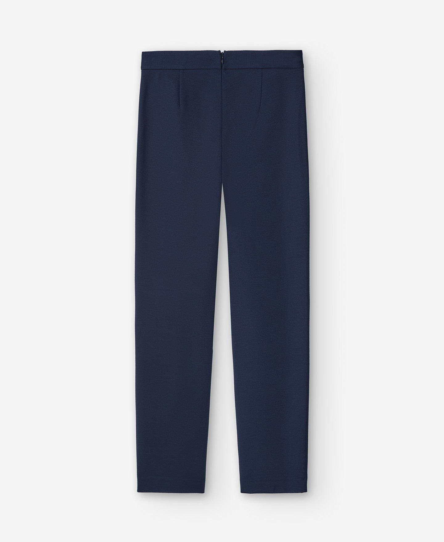 Blue Ankle-Length Women's Trousers