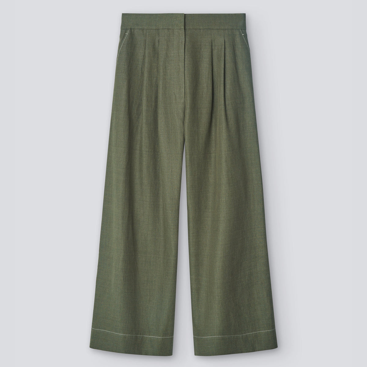 Green/Grey Straight Fit Trousers