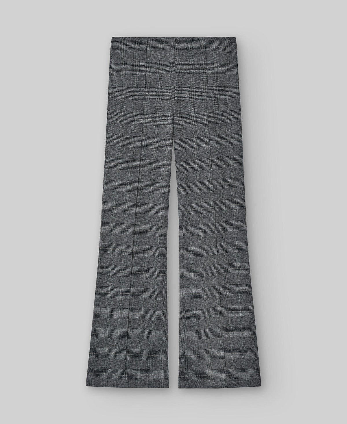 Knit fabric flare trousers woman in grey/black